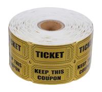 WOONEKY 1000 Billets de Tombola Encourage la Participation des Garçon et Filles pour Carnaval en Papier Doré pour Carnaval et Jeux et Jeux Récompenses Scolaires et Fête