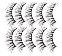 WOONEKY 10paires Faux Cat-eye Lashes Réutilisables Maquillage Naturel Convient Aux Débutants