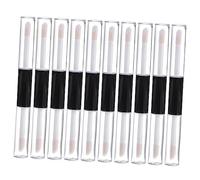 WOONEKY 10pièces Lot De Flacons Vides Double Embout Pour Gloss à Lèvres Rechargeables Tubes Transparents Petg Réservoirs Diy Pour Maquillage Adaptés Au Rangement Et Mélange De Rouges à Lèv