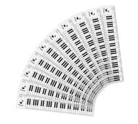 WOONEKY 10pièces Règle Musicale Plastique Transparent avec Graduation Outil de Mesure pour Étudiants Écoles et Salle de Musique