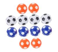 WOONEKY 12 Pièces Ballons de Football de Table Colorés pour Jeux de Football de Bureau Accessoires de Remplacement pour Tables Standard Surface Satinée Antidérapante