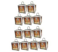 WOONEKY 12 pièces Boîtes à Bonbons Halloween Papier Coffret Trésor Pirate pour Fête Anniversaire et Mariage Cadeaux Invités