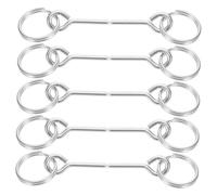 WOONEKY 12 Pièces Connecteurs de Poteau de Tente Robustes Fer Galvanisé Anneaux et Broches de Remplacement Résistants Aux Intempéries pour Camping Randonnée et Aventure Plein Air