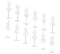 WOONEKY 12 Pièces Miniature Doll Dress Holders Supports Stands Mannequins for Doll Clothes Display Accessories for Dollhouse