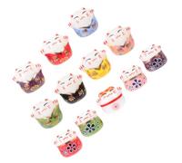 WOONEKY 12 pièces Perles Céramiques Colorées pour DIY Bijoux Artisanaux Perles Durables et Résistantes pour Bracelets Colliers et Créations Personnalisées