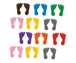 WOONEKY 12paires Autocollants Pour Escaliers Pvc Décalcomanies Décoratives Pour Sol École Stickers Pour Garçon Fille Mélange De Couleurs
