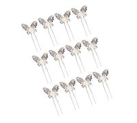 WOONEKY 12pièces Épingles à Cheveux u Avec Incrustations De Rhinestones Et Design Vintage Accessoires Élégants Pour Chignons Et