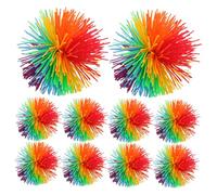 WOONEKY 15 Pièces Balles Sensorielles Silicone Souple Jouets Rebondissants Colorés pour Garçon Fille et Animaux Jeu Interactif Portable pour Stimulation et Détente
