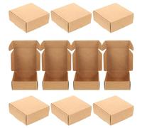 WOONEKY 15 pièces Lot de Boîtes Cadeaux Papier Kraft Vintage avec Couvercles Étui de Rangement Réutilisable pour Savons et Bonbons Coffret Offrir pour Fêtes et Mariages