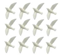 WOONEKY 15 pièces Miniature Pigeon Models Set Realistic Doll House Ornament for Decoration and DIY Lightweight Simulation Birds Model for Mini Scenes
