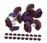 WOONEKY 15 Pièces Plastic Toy Train Wheels Replacement Parts for DIY Model Assembly and Compatible with Various Brands