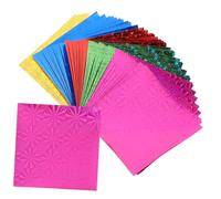 WOONEKY 150 pièces Papier Origami Carré Couleurs Vives Facile à Plier pour DIY Bricolage Garçon Fille et Adultes Artisanat Créatif