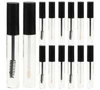 WOONEKY 15pièces Tube de Mascara Vide avec Brosse Tube de Gloss Cosmétique Format Voyage Pot pour Faux Cils Flacon Transparent Rechargeable
