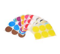 WOONEKY 16 Feuilles d'Étiquettes Autocollantes Rondes Repositionnables Papier pour Imprimante d'Étiquettes Imperméables 80 MM Pastilles Adhésives Colorées pour Organisation Bureau et