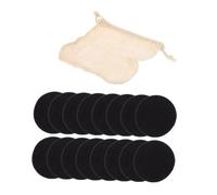 WOONEKY 16 pièces Lingettes Démaquillantes Lavables Fibre de pour Nettoyage Visage Réutilisables et avec Sac Filet et Boîte Papier
