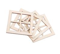 WOONEKY 16 Pièces Mini Fenêtres Miniatures pour Maison de Poupée Décorations Bois Accessoires pour Mini Maison et Bricolage