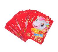 WOONEKY 180 Pièces Enveloppes Rouges An Chinois Lot Petites Pochettes Papier Cartes Cheval Carton Année Cheval Décoration Printemps Traditions Chanceuses