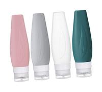 WOONEKY 1ensemble Bouteilles De Voyage Silicone Étanches Kit De Flacons De Voyage Squeeze Pour Lotion Et Produits De Pratique Et Réutilisable Avec De Rangement