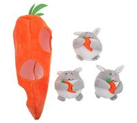 WOONEKY 1ensemble Jouet Interactif pour Chiens Jouet Mordre Forme De Carotte Et Lapin pour Teething Stimulation Mentale pour Éveiller Intérêt De Votre Animal
