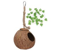 WOONEKY 1ensemble Nid Coquille De pour Lézards Habitat pour Petits Animaux avec Vigne Naturelle Maison De Sécurisée Et Chaleureuse pour Reptiles