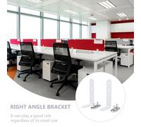 WOONEKY 2 ensembles Équerres Angle Robustes pour Écran Supports Angle Droit Stables Clips Fixation pour Écran de Bureau Lot