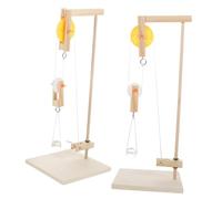 WOONEKY 2 Ensembles Kit de Poulies pour Enseignement Physique Modèle de Poulie Compact pour Expériences Scientifiques Outil Pédagogique Stem pour Éducation Scientifique et Mécanique