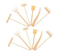 WOONEKY 2 Ensembles Kit Râteaux de Jardin Zen Plastique Jaune Outils de Sable pour Table à Sable Accessoires Lissage et Création et Compact pour Artisanat et Décoration