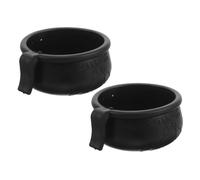 WOONEKY 2 Ensembles Replaceable Hanging Chicken Feeding Bowls Waterer for Poultry Parrots and Doves Easy Installation Space-Saving Design