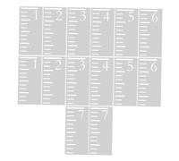 WOONEKY 2 Ensembles Stencil de Croissance Plastique pour Mesure Murale Règle Précise et Réutilisable pour Décoration et Garçon Fille
