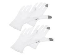 WOONEKY 2 Gants Coton Hydratants pour Mains de Gants de Sommeil avec Lotion Intégrée et Écran Tactile pour Soins des Mains Sèches