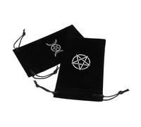 WOONEKY 2 pièces à Cordon pour Cartes de Tarot Tissu Petit de Rangement pour Cartes et Bijoux Pratique pour Débutants et Usages Multiples