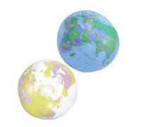 WOONEKY 2 Pièces Ballon Gonflable Globe Terrestre PVC Balle de Plage et Piscine Éducatif et Ludique pour Bleu et Transparent Portable et Sécurisé pour Jeux Extérieurs