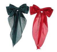 WOONEKY 2 pièces Barrettes à Nœud pour Accessoires Élégants pour Filles Adolescentes Clips de Colorés pour Événements Spéciaux et Usage