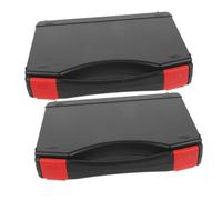 WOONEKY 2 pièces Boîte à Outils Plastique Compacte Mallette Légère Résistante Aux Chocs Rangement Multifonction pour Petits Outils Voyage et Extérieur