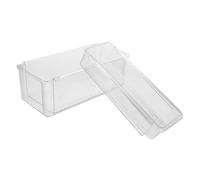 WOONEKY 2 Pièces boîte de Rangement cosmétique bac de Rangement tiroir en Plastique diviseurs de tiroir de Salle de Bain Plateau de Cuisine coulissante Transparent