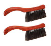WOONEKY 2 Pièces Brosse de Cheminée avec Manche Bois Long Ergonomique Brosse à Cendres et Suie pour Poêle à Bois et Entretien Nettoyage des Coins Difficiles