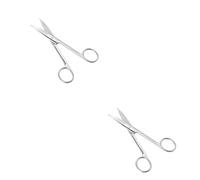 WOONEKY 2 Pièces ciseaux de maquillage ciseaux coupe-sourcils à poils de nez à cheveux d'oreille à cils à sourcils pour le maquillage Silver