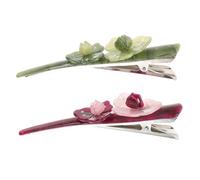 WOONEKY 2 Pièces Clips à Vintage Forme de Barrettes Duck pour Accessoires Décoratifs pour Fins et Fins Femmes