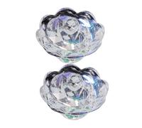 WOONEKY 2 Pièces Coupelles Dappen Verre Cristal Octogonales pour Vernis à Ongles et Acrylique Design Élégant et Pratique avec Couvercle pour Prévention des Déversements