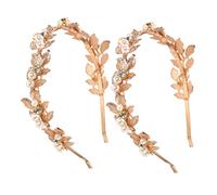 WOONEKY 2 Pièces Couronne de Mariée Baroque Bandeau Élégant et Durable pour Mariages Fêtes et Occasions Spéciales