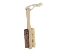 WOONEKY 2 pièces Double-sided Foot File With Bristle And Pumice Stone Double Side Foot Brush For Dead Skin Removal And Smooth Skin Care Portable Pedicure Tool