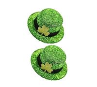 WOONEKY 2 pièces Épingle à Cheveux Forme de Chapeau Haut de Forme pour Saint Patrick Accessoires de Fête Irlandaise Parfaits pour Célébrations Événements Festifs