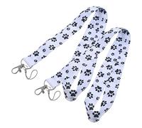 WOONEKY 2 pièces Lanières de Téléphone Décoratives Cordon Tour de Cou et Détachable Accessoires Multifonctions pour Clés Badges et Pochettes Style Cartoon Patte de Chien
