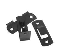 WOONEKY 2 Pièces Loquet Coulissant Acier Inoxydable Angle Droit sans Perçage Serrure de Porte Coulissante pour Salle de Bain Chambre Placard Lot de Verrous Sécurisés