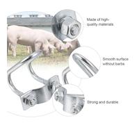 WOONEKY 2 pièces Lot de Clips de Serrage U Fer Galvanisé Pouce Fixation Métallique Croisée pour Tuyaux Facile à Installer