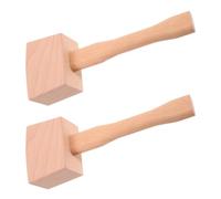 WOONEKY 2 pièces Maillet Bois de Hêtre Marteau Manuel Ergonomique pour Travail Du Bois et Briser la Glace Outil Solide pour Menuiserie et Bar Finition Lisse Résistante