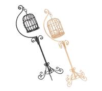 WOONEKY 2 pièces Maison de Poupée Modèle Vintage Noir et Or Accessoire Micro-Paysage et Mobilier Miniature Élégant