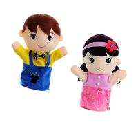 WOONEKY 2 Pièces Marionnettes à Main Peluche de Marionnettes Familiales pour Jeu de Rôle Éducatifs et Interactifs pour Accessoire de Contes à Maison
