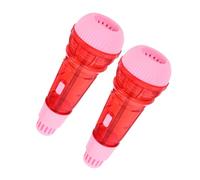WOONEKY 2 Pièces Microphone Garçon Fille Rose Jeu Amplificateur Vocal Chant Groupe Développement Musical Éducatif Maternelle