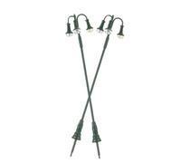 WOONEKY 2 pièces Miniature Street Lamps Set Lights with LED Stable Flat Base for Micro-Landscape Ornament and Dollhouse Décor